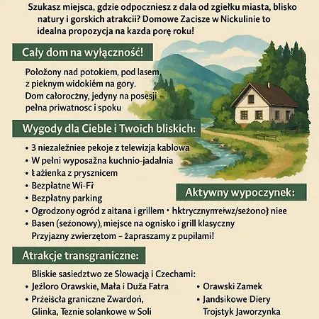 Domowe Zacisze W Nickulinie * Rajcza